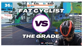 Fat cyclist vs the Grade on Zwift  1st ride on the new zwift climb [upl. by Animor114]