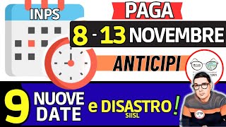 Inps PAGA 8 NOVEMBRE ⚡ DATE ANTICIPI RDC AUU PENSIONI AUMENTA BONUS SPESA 100€ MELONI 482€ INVALIDI [upl. by Anemix]