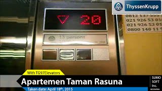 GONE ThyssenKrupp Lifts  Apartemen Taman Rasuna Jakarta Tower 17 [upl. by Tray]