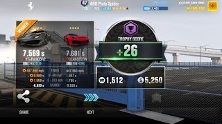 CSR2  Season 215  Elite Showdown  Ferrari 488 Pista Spider Level 47  Top 1000 [upl. by Kotz647]