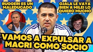 RIQUELME quiere EXPULSAR a MACRI como SOCIO de BOCA JUNIORS 🔥 LIQUIDA A RUGGERI y BANCA a MILEI [upl. by Roper]