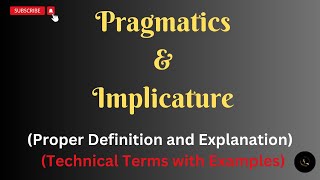 Implicature  Pragmatics and Implicature  Implicature with Examples [upl. by Emylee]