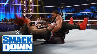 Angelo Dawkins vs Jimmy Uso SmackDown July 15 2022 [upl. by Anwahsak]