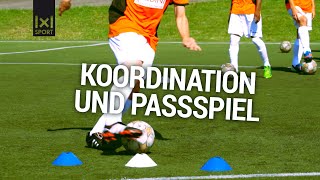 Passtraining für JugendFußballtraining  Passschleife  Fußballübung mit Ingo Anderbrügge [upl. by Enelrae476]