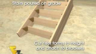 How to build concrete stairs the easy way [upl. by Nalor]