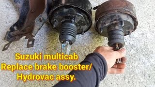 Suzuki multicab Replace brake boosterHydrovac assy [upl. by Dawaj]