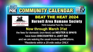 Big Fox 02 24 Community Calendar BEAT THE HEAT till March 31 TV [upl. by Strohbehn278]