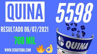 🍀 Resultado Quina 5598 [upl. by Einnoj228]