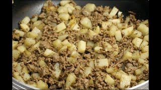 Carne molida con papasGround beef with potato [upl. by Ahsinauj532]