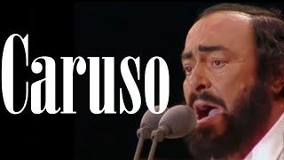 Luciano Pavarotti  Caruso  Live Italian amp English OnScreen Lyrics [upl. by Anaela]