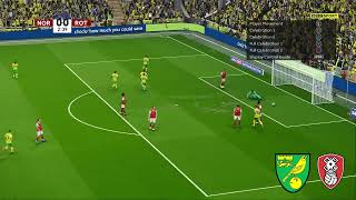 Norwich City vs Rotherham United Highlights  EFL Championship 2324  PES 21 [upl. by Aihsemak555]