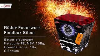 Röder Feuerwerk Finalbox Silber  Produktvideo [upl. by Nyltyak128]