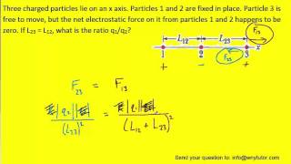 Three charged particles lie on an x axis Particles 1 and 2 are fixed in place Particle 3 is free t [upl. by Joselow89]