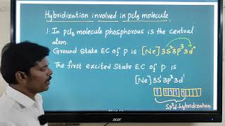 SP3d HYBRIDISATION FORMATION OF PCl5phosphorus Penta chloride [upl. by Magee819]