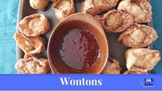 how to make fried wontons from scratch [upl. by Thynne]