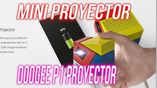 DOOGEE P1 Proyector  MINI PROYECTOR PARA GAMERSPELICULAS VIDEOS  REVIEW [upl. by Atiugal]