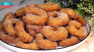 BUÑUELOS FÁCILES DE MANZANA Muy tiernos jugosos y sabrosos así quedan estos deliciosos buñuelos [upl. by Cohla]