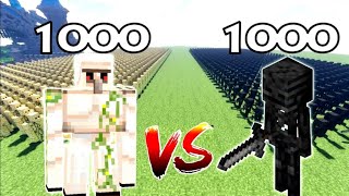 20 Wither Skeleton Vs 5 Iron Golem In Minecraft [upl. by Durrett302]