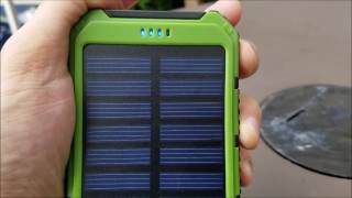 Great Solar Powered Powerbank solar charger 12000 mah [upl. by Aicil352]