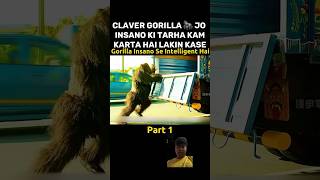 Gorilla 🦍 insano se jada intelligent hai 😱😨🥶 hollywoodexplain hollywoodmovieexplaininhindi yt [upl. by Nylanaj]