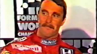 1987  Osterreichring  THAT interview between Nigel Mansell and Murray Walker [upl. by Kattie]