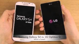 Samsung Galaxy S4 vs LG Optimus G  Which Is Faster [upl. by Nerland]