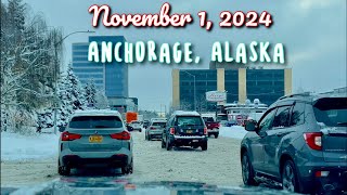 Anchorage Alaska 110124 Drive Snow [upl. by Etakyram]