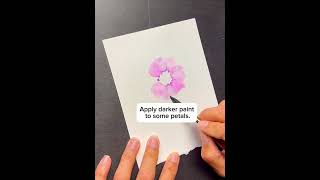 Easy Anemone 🥀 anemonepainting watercolorart watercolortutorial watercolorbeginners [upl. by Patsy]