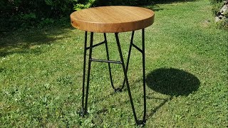 Beistelltisch  Hocker aus Holz und Metall bauen [upl. by Tully]