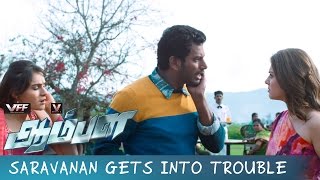 Aambala  Fight Scene  Vishal Hansika Motwani  Sundar C [upl. by Barton]