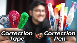 Correction Pen Vs Correction Tape  Which is Best for Students  MEGA COMPARISON 🔥🔥 [upl. by Undry]