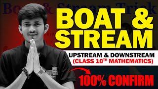 Boat and Stream  Upstream and Downstream  Class 10 [upl. by Aihsik]