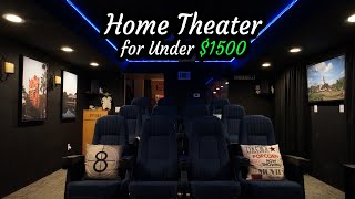 Awesome DIY Basement Home Theater for Under 1500 [upl. by Ryon]