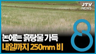 논에는 흙탕물 가득 내일까지 250mm 비 [upl. by Adnolat]