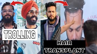 JATT PRABHJOT troll UK 07 RIDER ELVISH YADAV ki HAIR TRANSPLANT [upl. by Noiwtna]