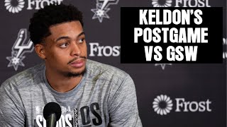 Keldon Johnson Postgame Press Conference vs Warriors  392024 [upl. by Enhpad]