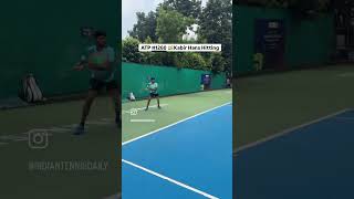 23 year old Kabir Hans hits some forehands during a training session in Bhubaneswar [upl. by Shulem764]