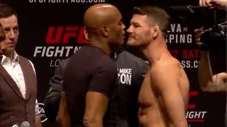 Fight Night London Weighin Faceoff  Silva vs Bisping [upl. by Dorren]