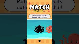 Match the ANIMAL Quiz  Match Game  Catch the Fish  Match the Animal  Match and Guess Game [upl. by Hannavas]