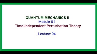 Time independent perturbation theorynon degeneratefirst order correction in wave function [upl. by Betsey]