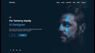 Responsive Personal Portfolio Website using HTML CSS amp Javascript [upl. by Butch]