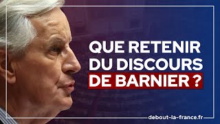 Que retenir du discours de politique générale de Michel Barnier  N DupontAignan [upl. by Chenee]