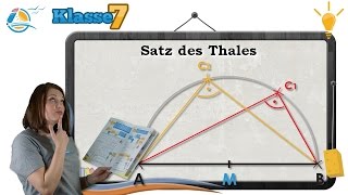 Satz des Thales  Geometrie  Klasse 7 ★ Wissen [upl. by Fidellas]