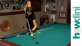 Billiards tips How to jump a pool ball with Jeanette Lee [upl. by Atteroc]