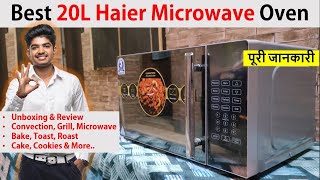 Unboxing  Haier 20L Convection Microwave Oven with Mirror Glass design HIL2001CSSH  Best Review [upl. by Hgielah]