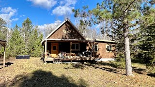 Building A Warm Cozy Cabin For My Family In Northern Minnesota Skirting The Cabin [upl. by Rafaelof]