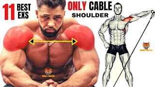 11 BEST SHOULDERS WORKOUT WITH CABLE ONLY AT GYM OR AT HOME [upl. by Anerec]