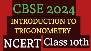 Introduction to Trigonometry Class 10 CBSE [upl. by Anelagna]