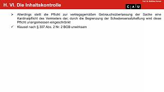 BGB AT – Folge 24 AGB Teil 3 Transparenzgebot Inhaltskontrolle geltungserhaltende Reduktion [upl. by Eibmab]