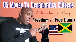 US To Denaturalize Citizen  Jamaican Critic [upl. by Ellivro]